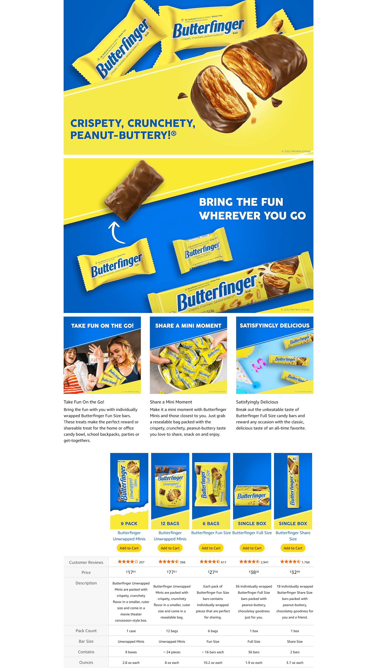 A+ Premium for Amazon.com : Butterfinger