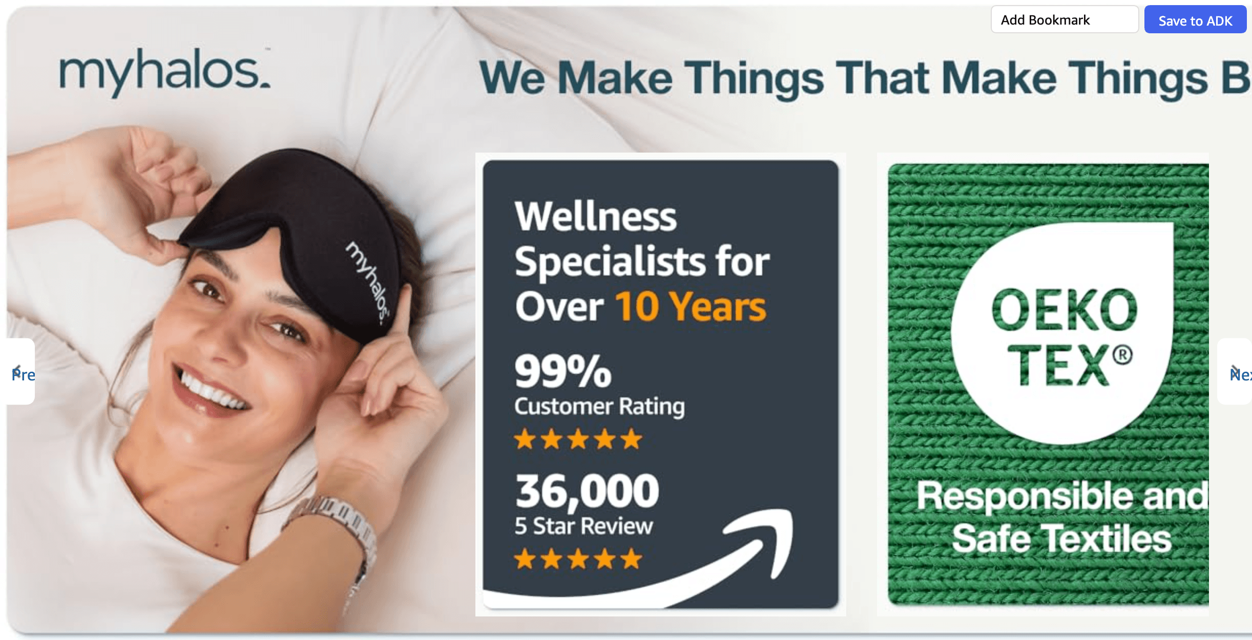 Brand Stories for MyHalos® 100% Blackout Sleep Masks for Women & Men