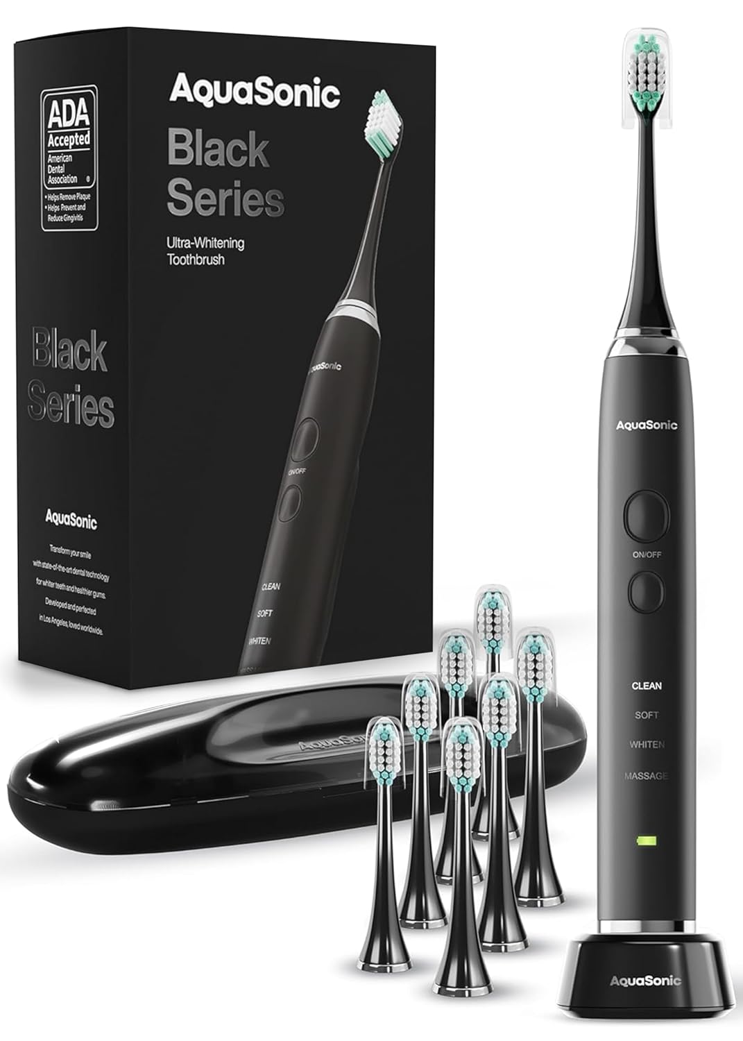 Amazon.com: Aquasonic Black Series Ultra Whitening Toothbrush: Hero Images