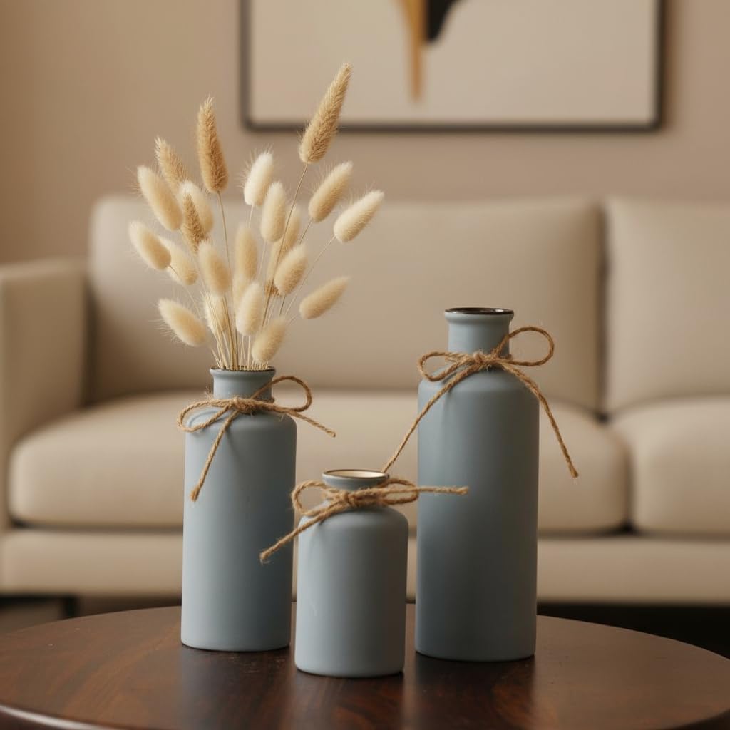 Buy PUREZENTO Vintage Roman Bottle Vase 3Pcs Ceramic Vases: Hero Images