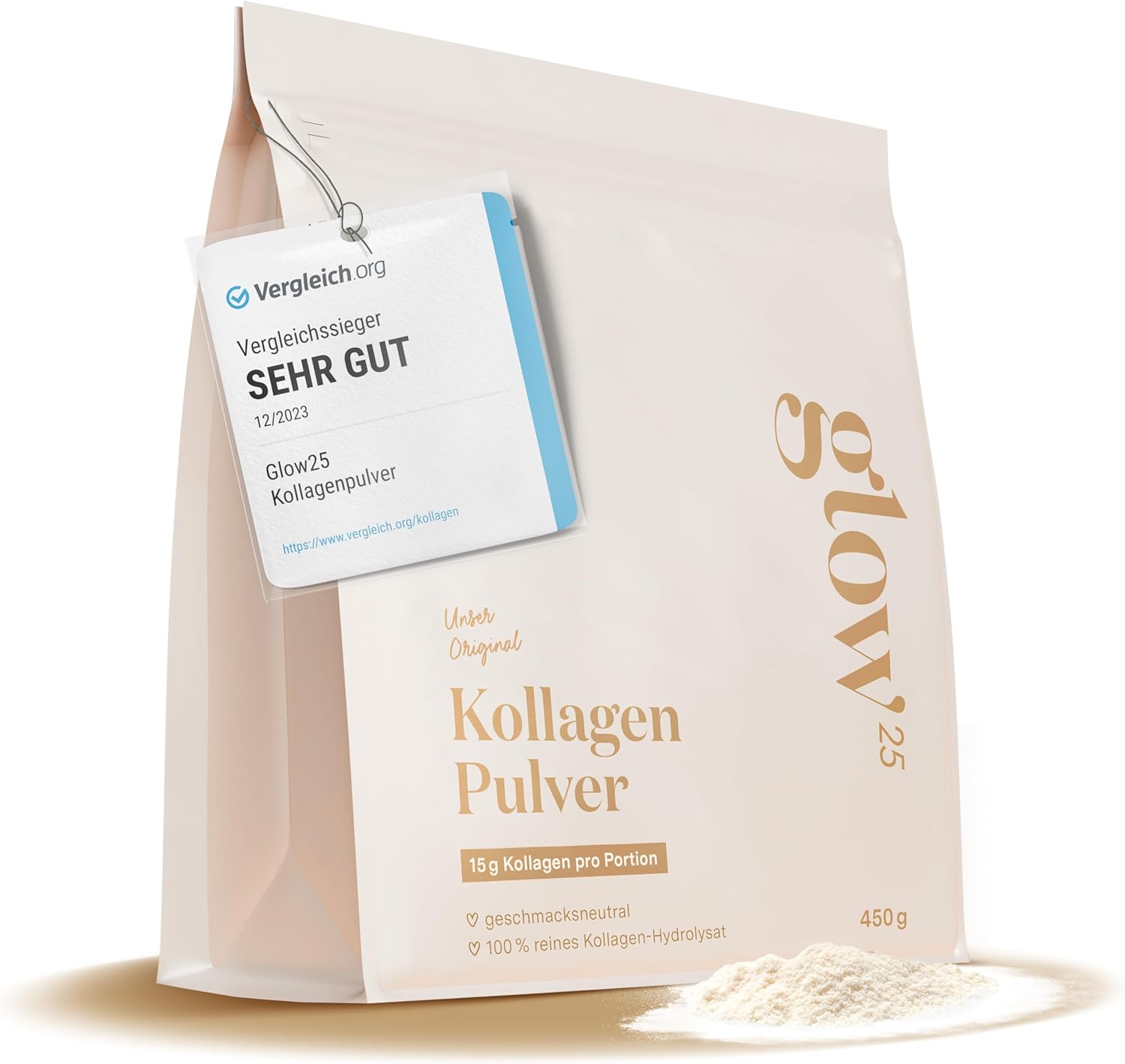 Showcases the product packaging and highlights its award-winning status to build trust and credibility. Displays the product packaging with an award seal to emphasize quality and consumer recognition.