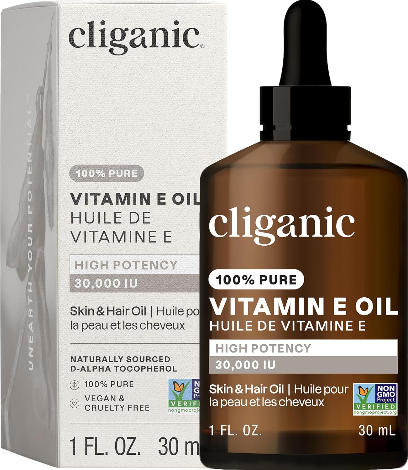 Cliganic 100% Pure Vitamin E Oil for Skin: Hero Images