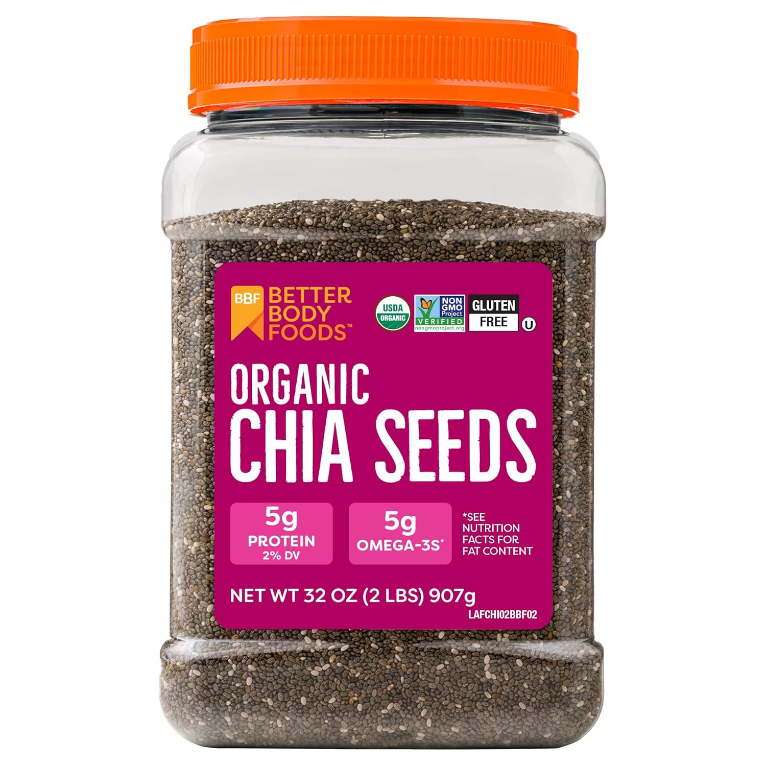 BetterBody Foods Organic Chia Seeds 2 lbs: Hero Images