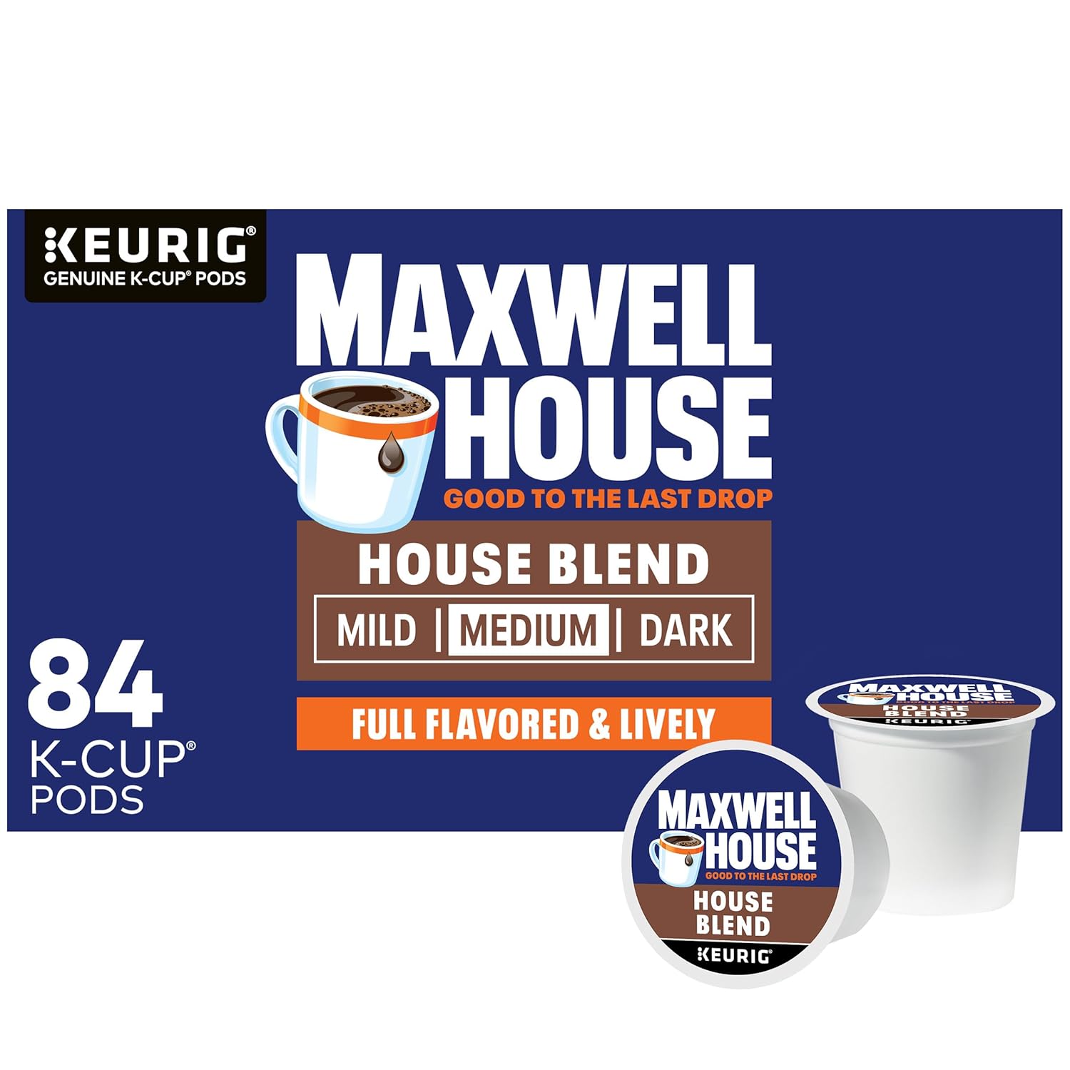 Maxwell House House Blend Medium Roast K-Cup Coffee Pods: Hero Images