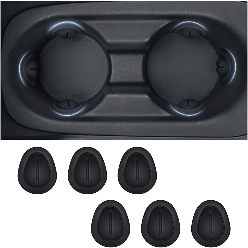 Showcases the product's design and fit within a vehicle cup holder, demonstrating its compatibility and functionality.