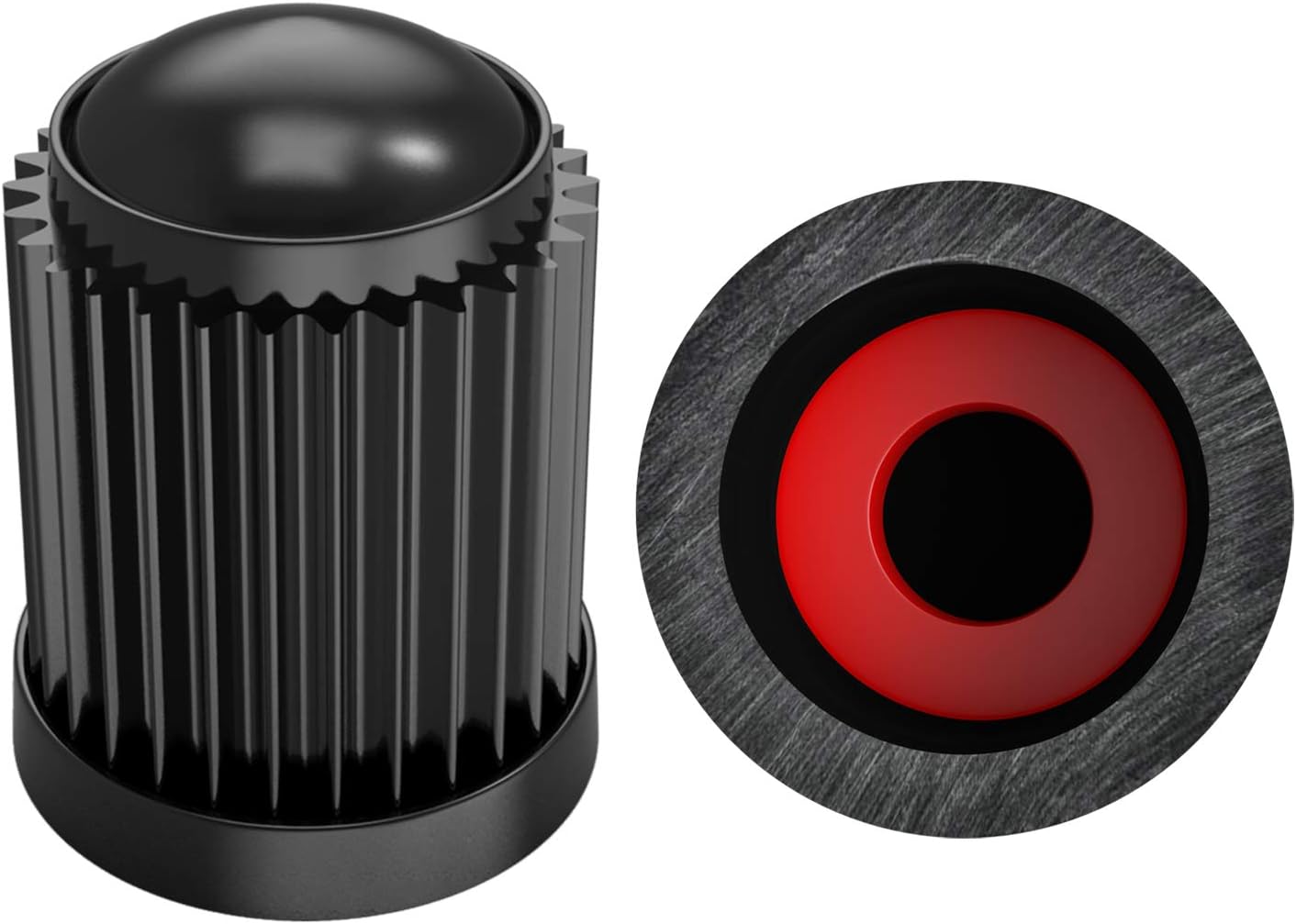 Showcases the sleek design and precision engineering of audio control knobs, emphasizing quality and functionality.