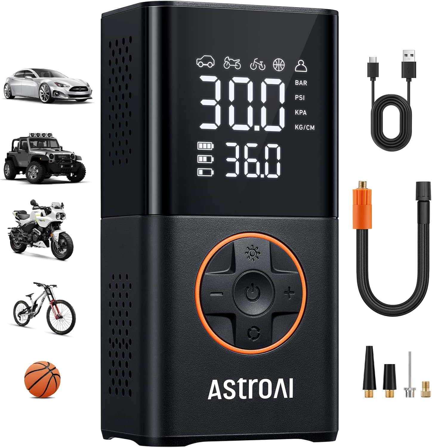 AstroAI L7 Tire Inflator Portable Air Compressor Cordless Mini Bike Pump with Digital…: Hero Images