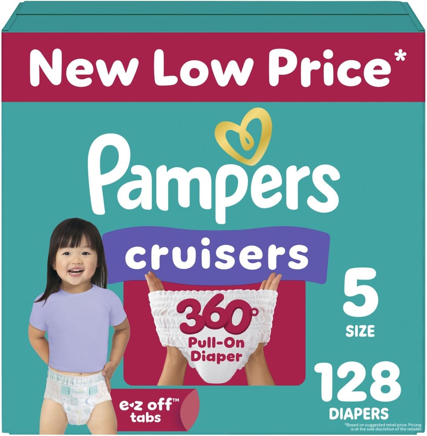 Highlights the new lower price and key product features to attract budget-conscious parents while showcasing the product packaging.