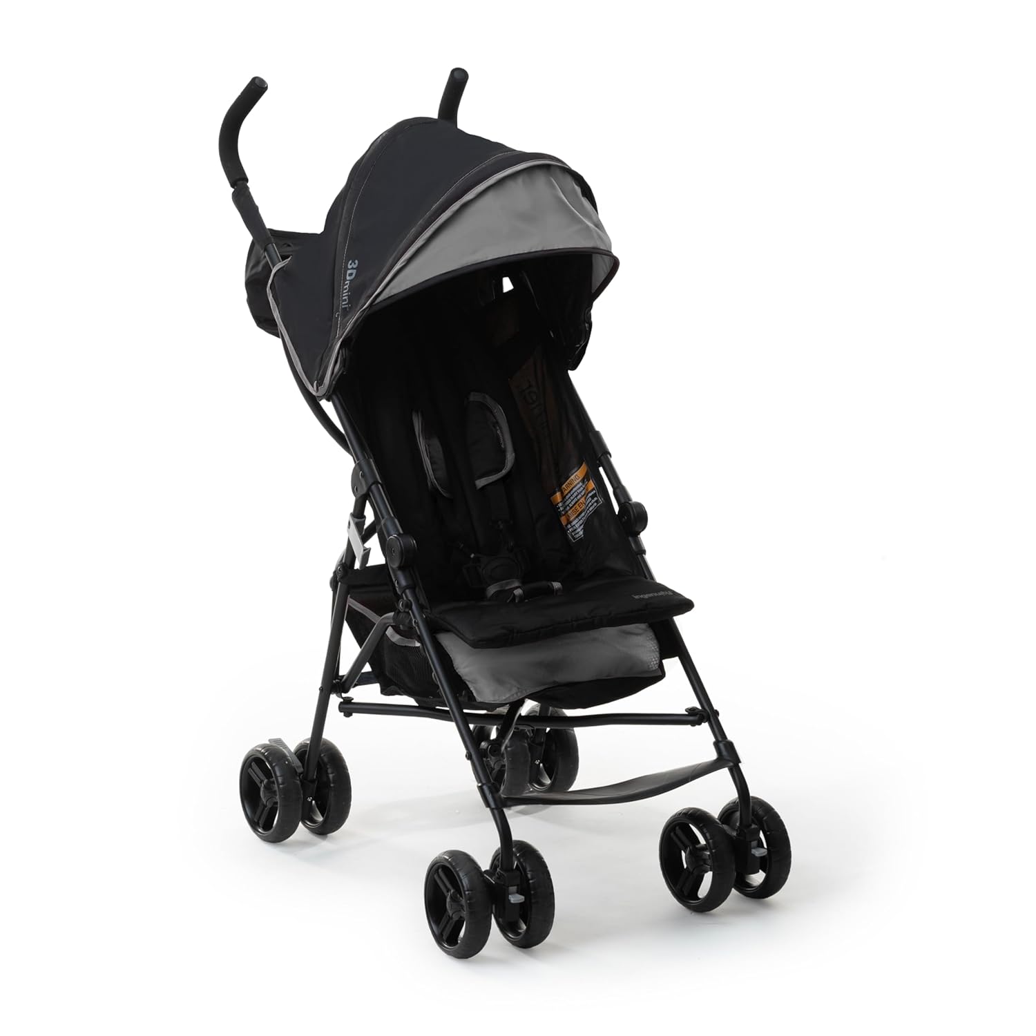 Showcases the full stroller design to highlight its compact and lightweight nature for easy transport and use.