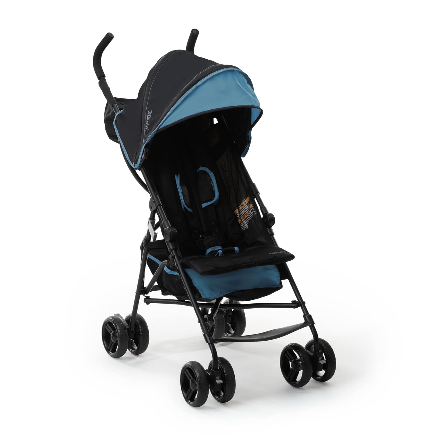 Showcases the full stroller design to highlight its compact and lightweight nature for easy transport and use.
