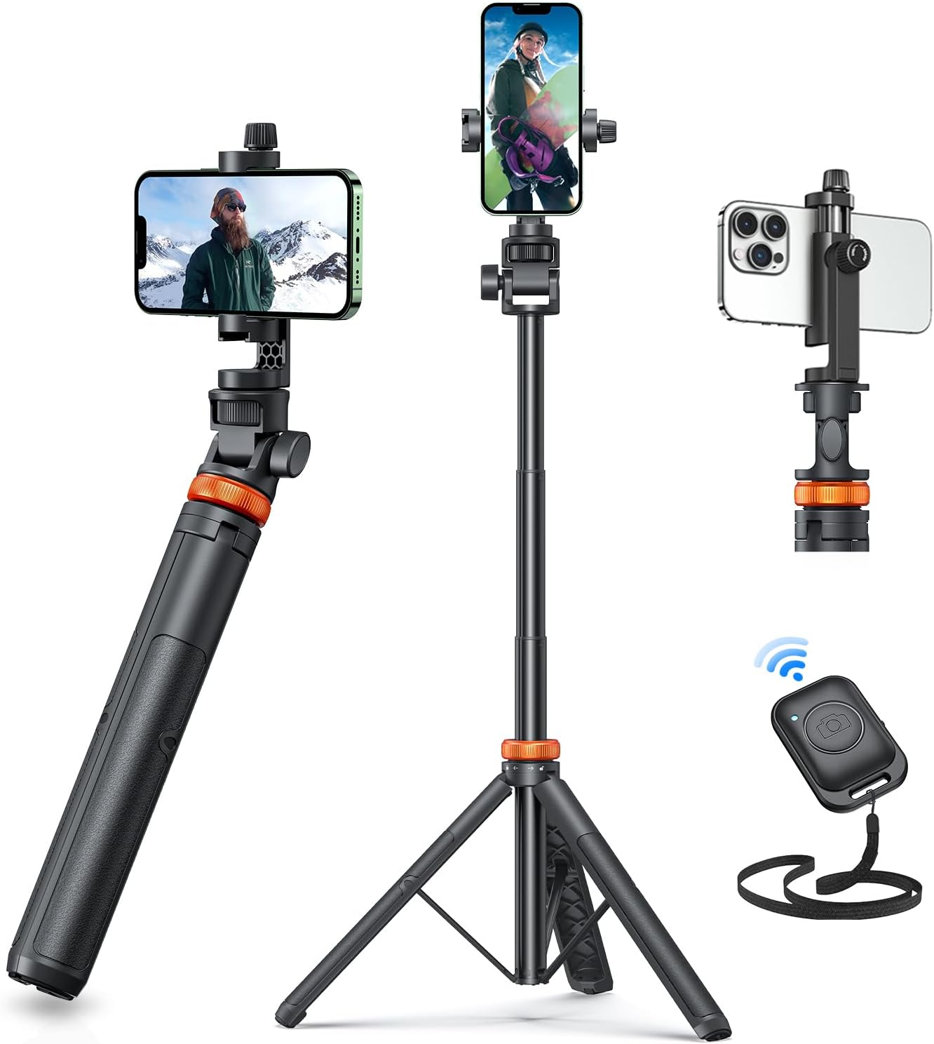 EUCOS 62" Phone Tripod: Hero Images