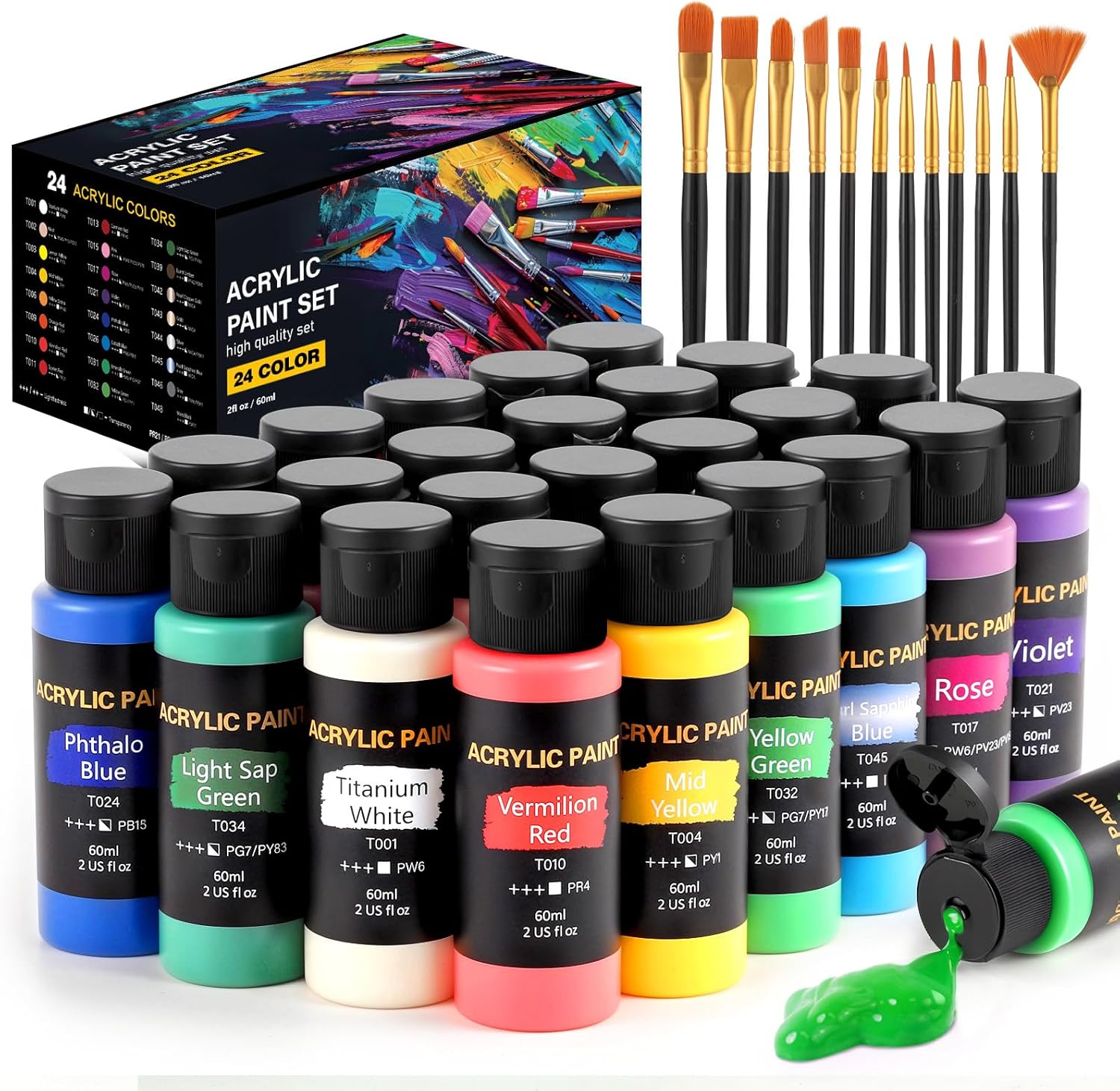 Acrylic Paint Set: Hero Images