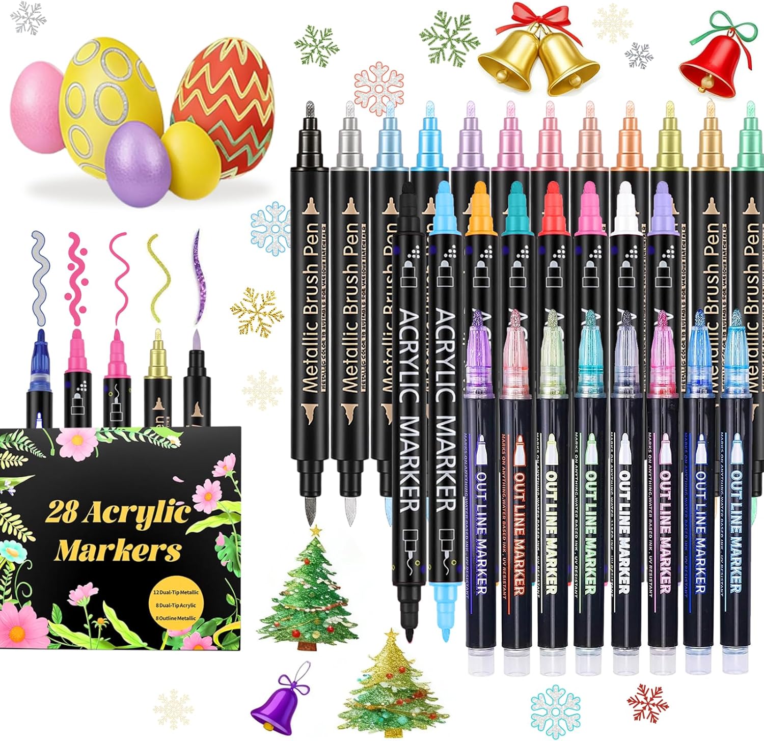 28 Acrylic Paint Markers: Hero Images