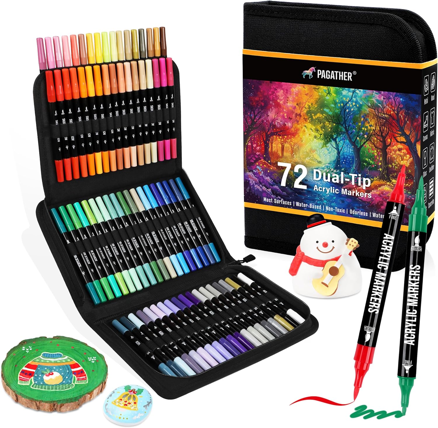 72 Colors Acrylic Paint Markers: Hero Images