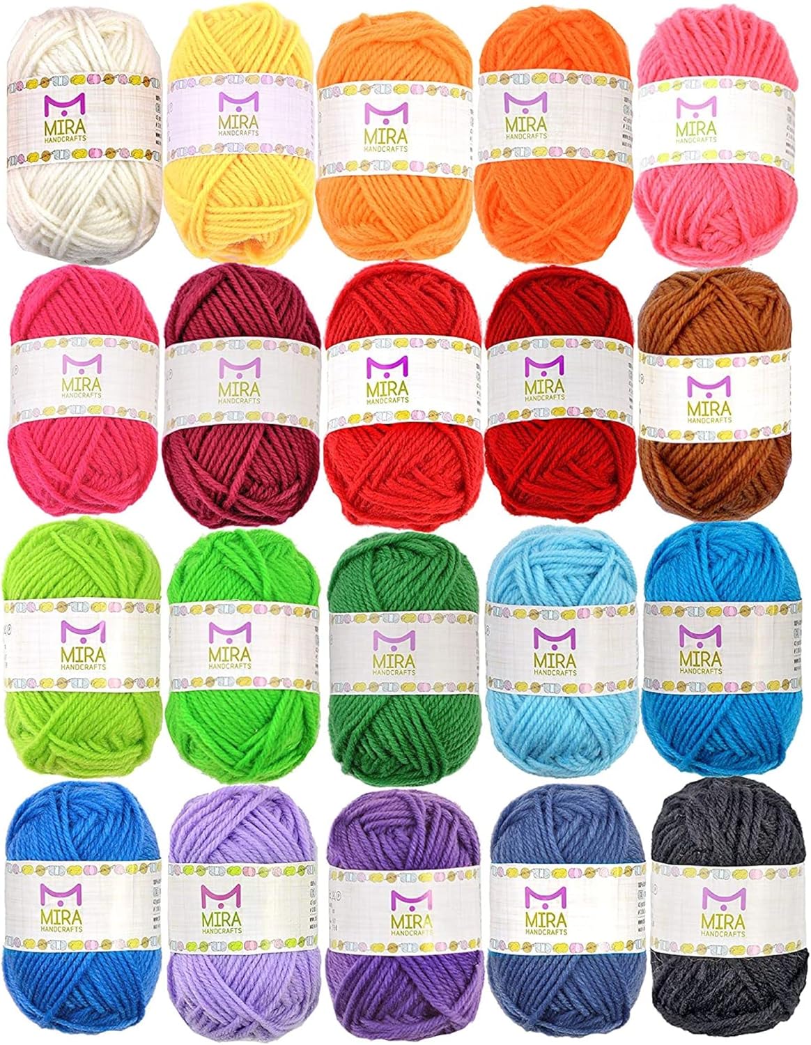Showcases the wide variety of yarn colors available, appealing to crafters looking for diverse options.