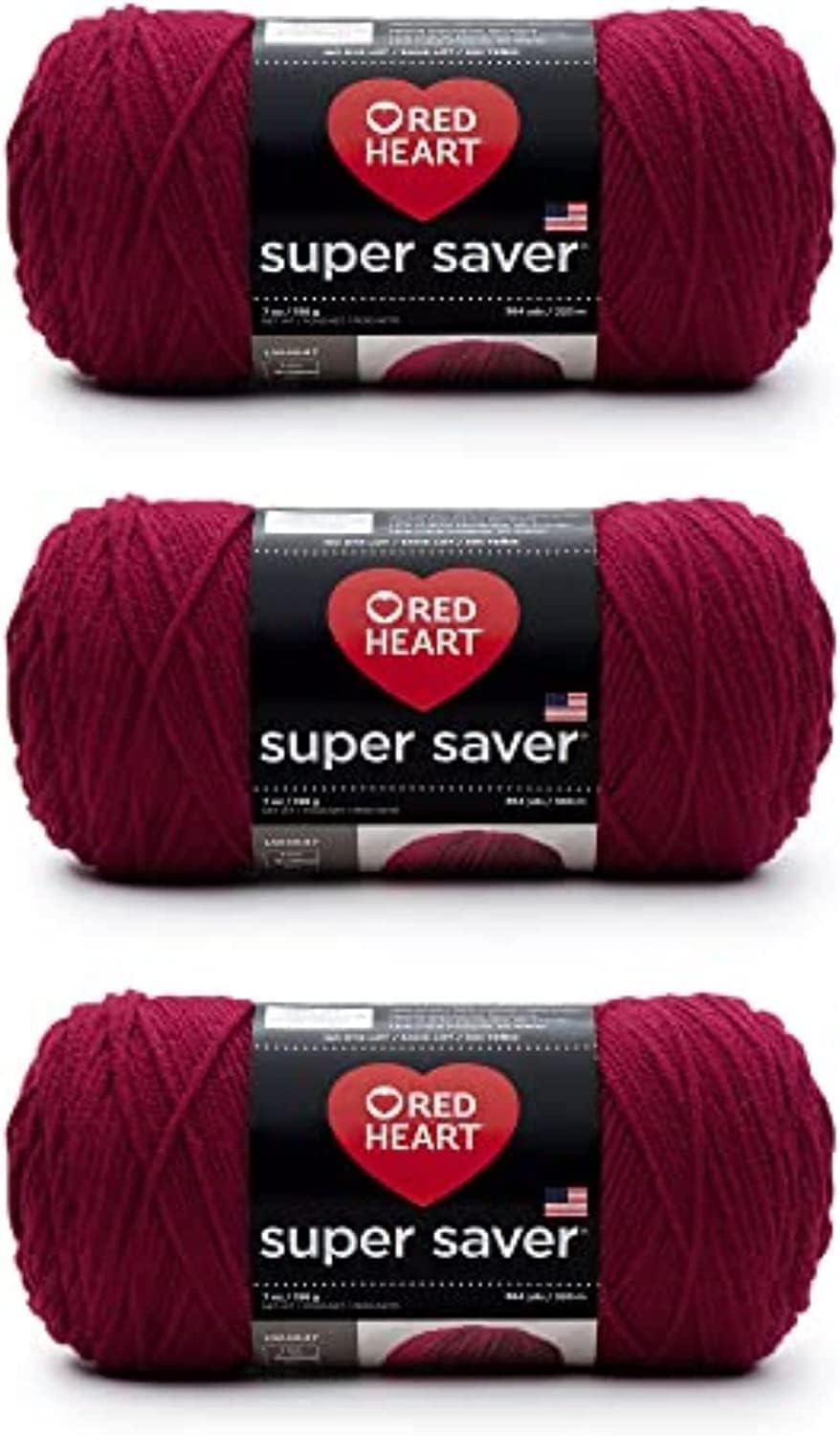 Red Heart Super Saver Burgundy Yarn: Hero Images