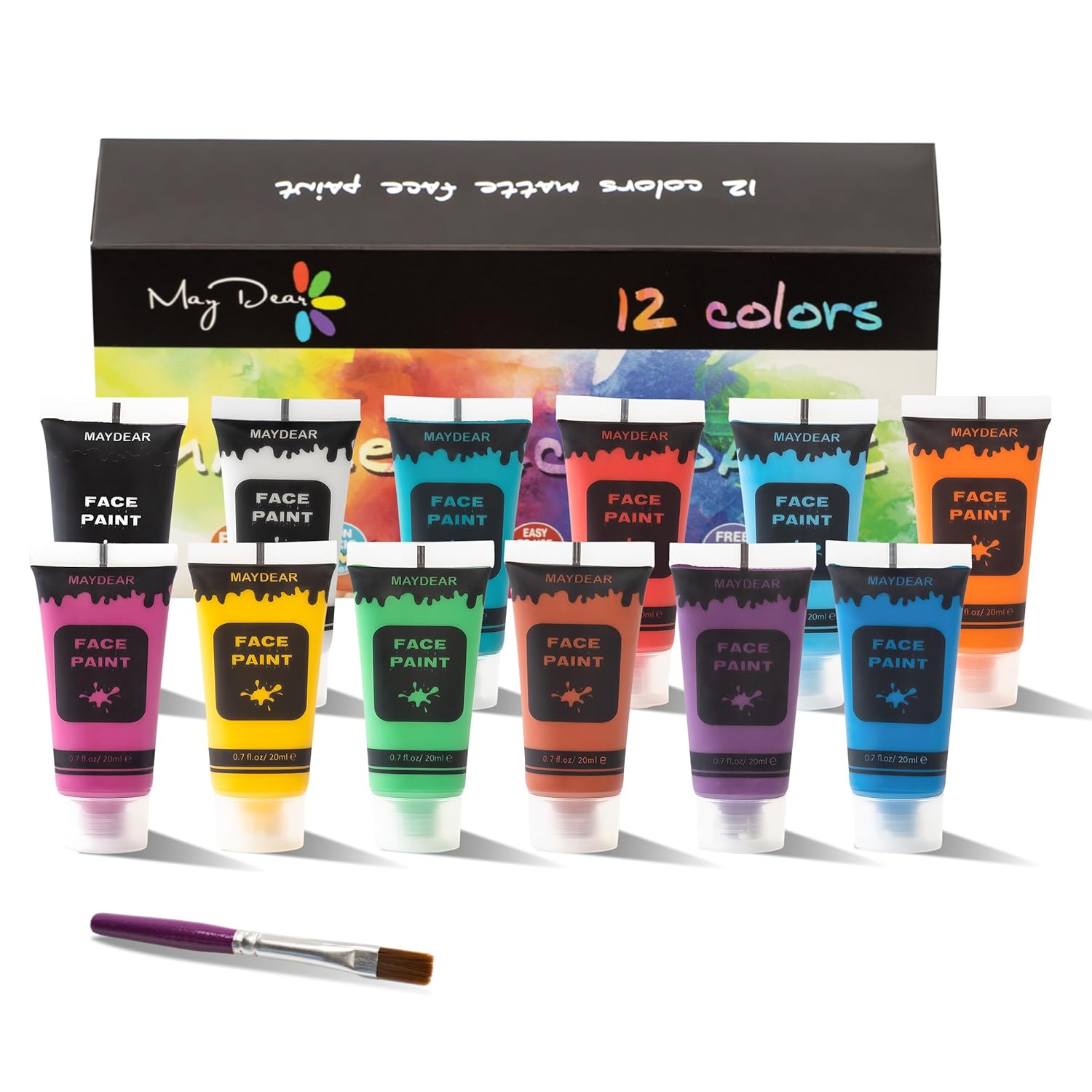 Maydear 12 Colors Face Body Paint Set: Hero Images
