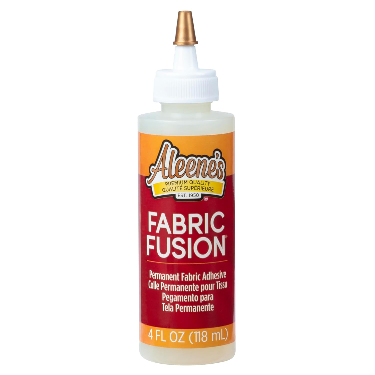 Clearly displays the product bottle to show its design and label, allowing customers to easily identify the fabric adhesive.