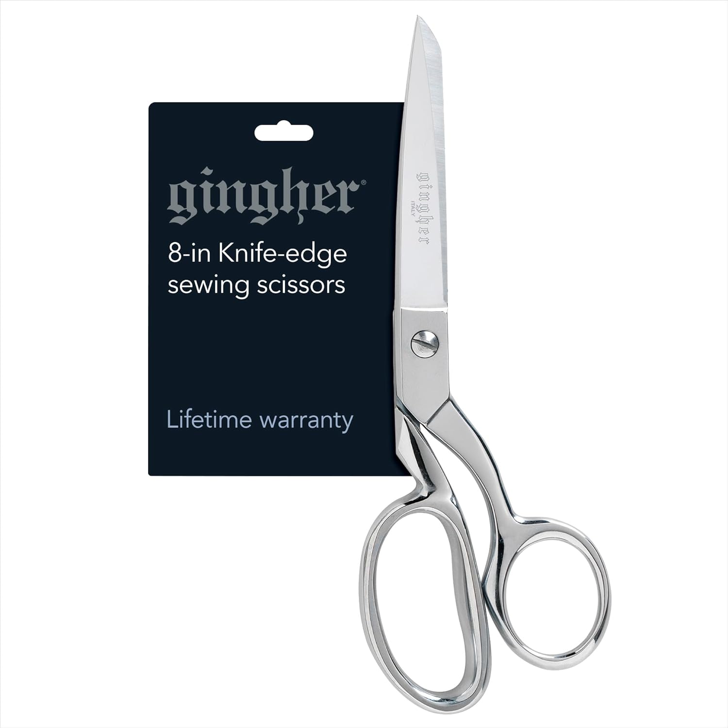 Showcases the product's design and quality, highlighting its knife-edge feature for precise cutting. Displays the product alongside its packaging to provide key details like size, warranty, and…
