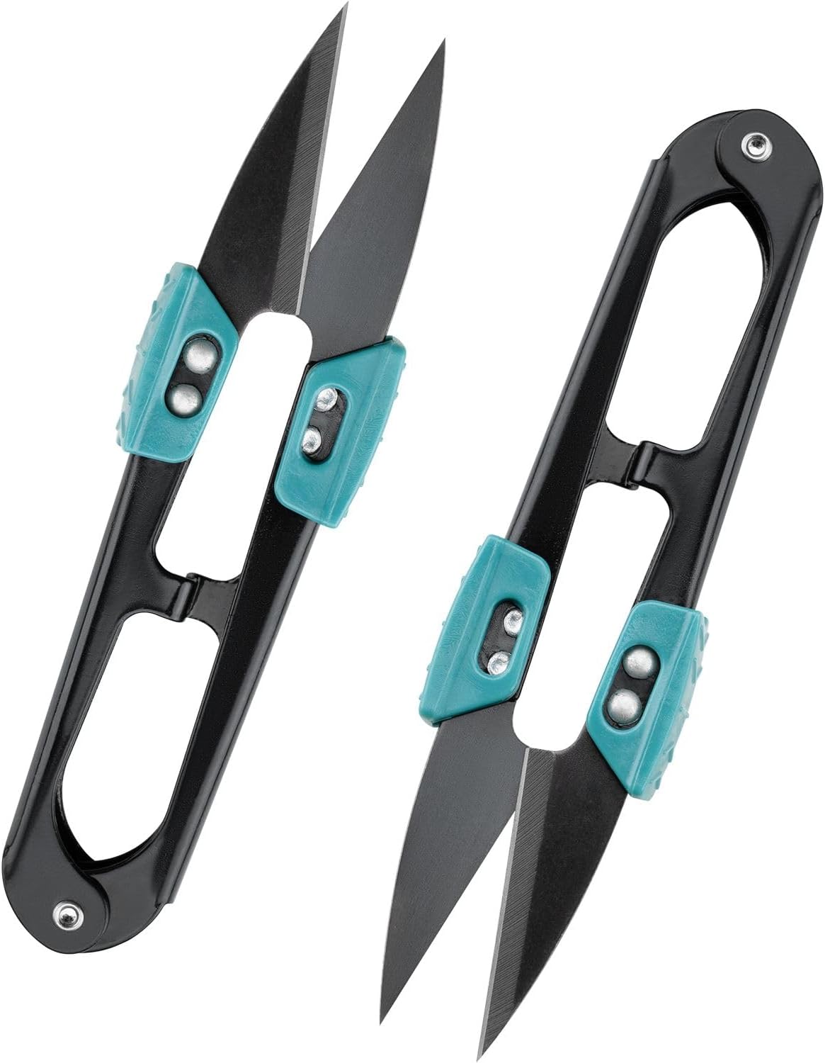 Showcases the product design and features of a set of specialized scissors. Displays the different scissors included in the set to show variety and value.