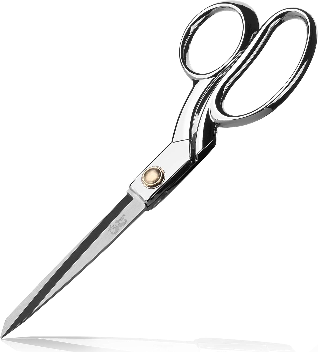 Showcases the sleek design and high-quality construction of the scissors to emphasize their professional-grade cutting capability.