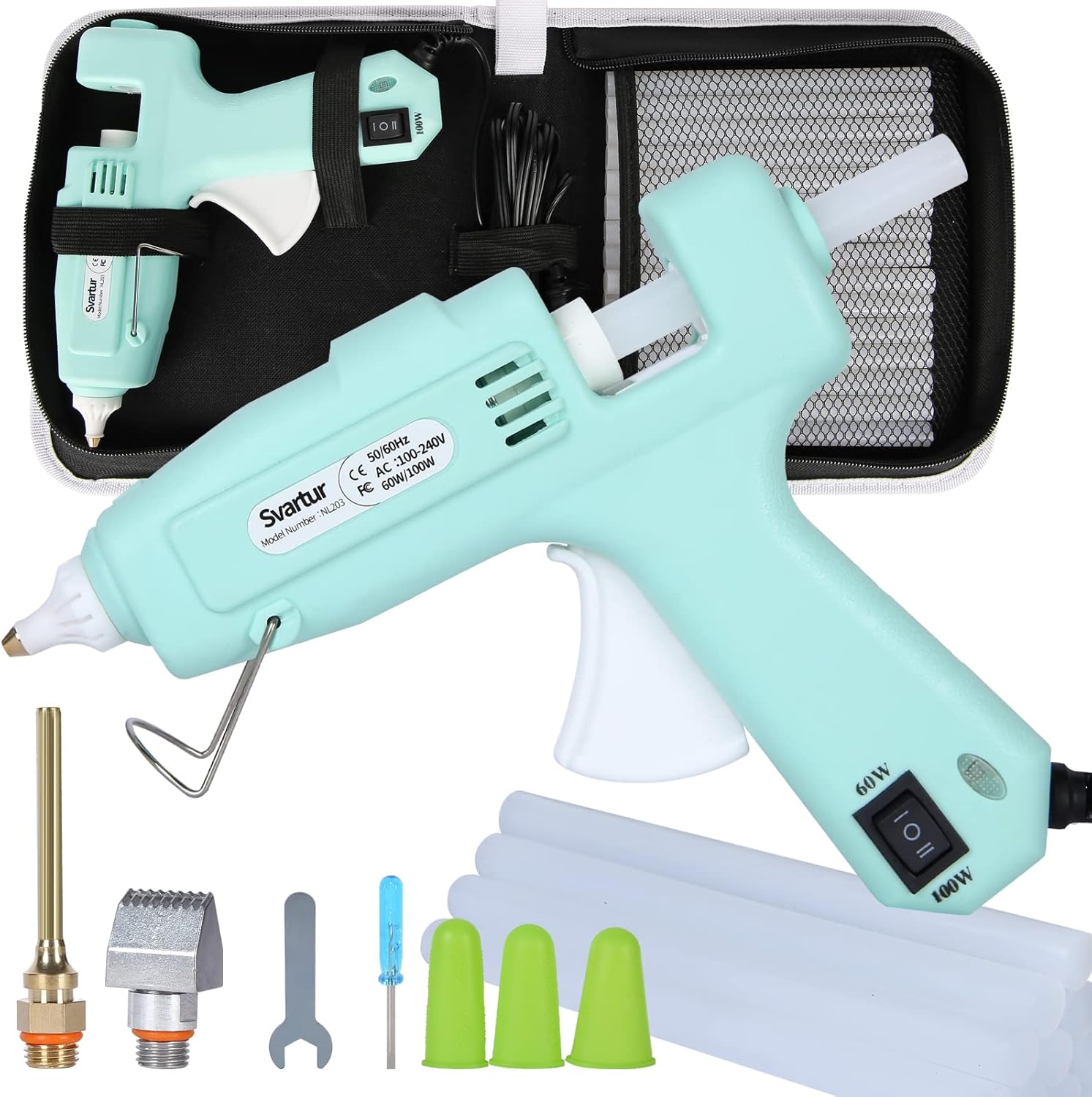 Hero Images for Full Size Hot Glue Gun Kit with 60W/100W/OFF Switch