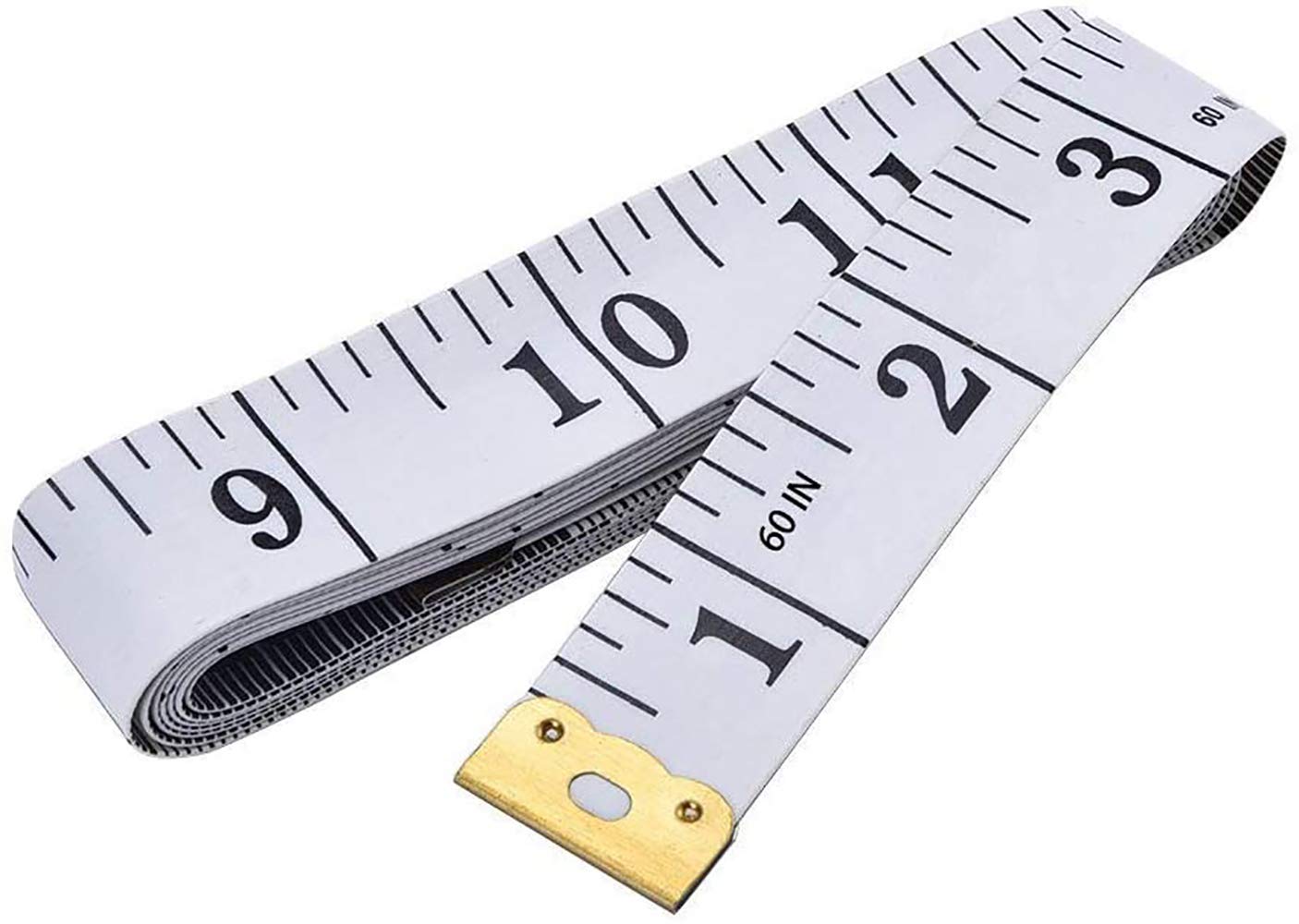 Showcases the product clearly against a white background, allowing customers to see the measuring tape's design and markings.