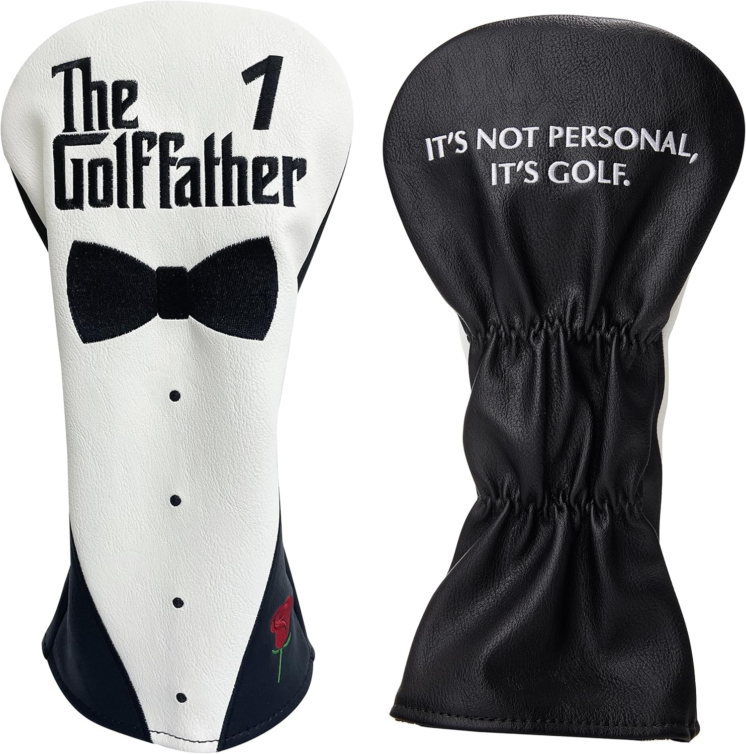 Showcase unique, humorous golf accessories for golf enthusiasts Display different styles of golf headcovers with humorous themes