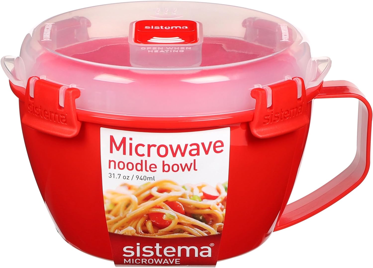 Sistema 1109ZS Microwave Collection Noodle Bowl 1 Count (Pack of 1) Red: Hero Images