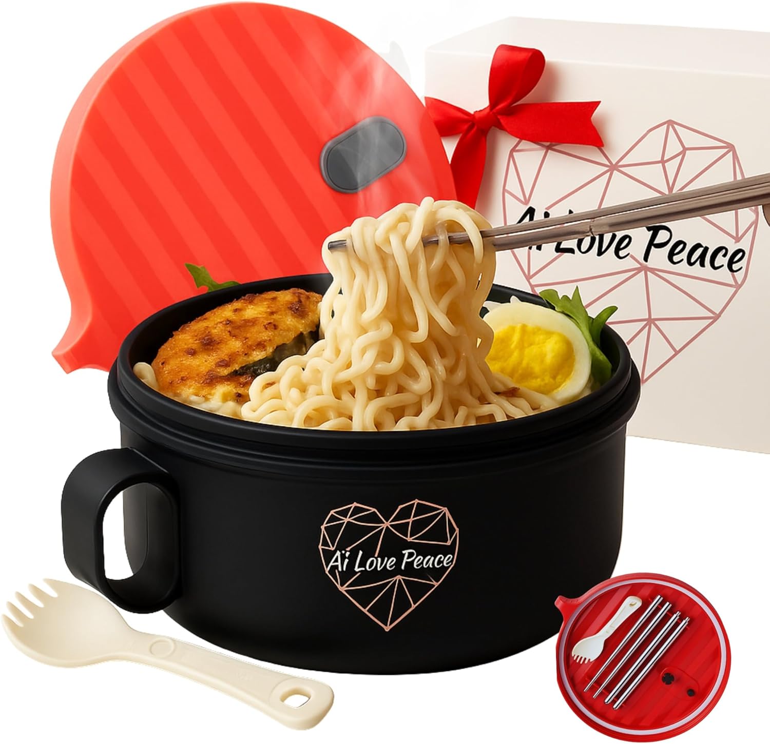 AI LOVE PEACE Ramen Bowl: Hero Images