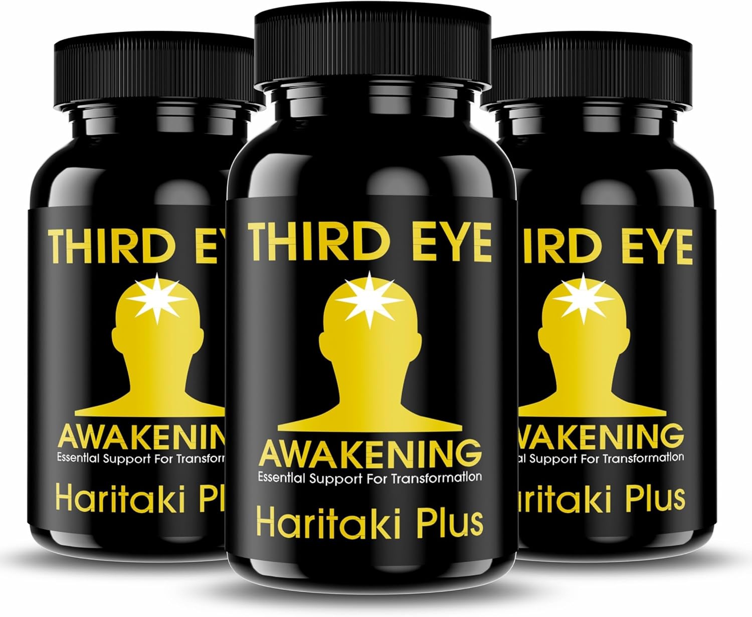 Shows multiple bottles of the same product to highlight quantity or value, and reinforce brand recognition.