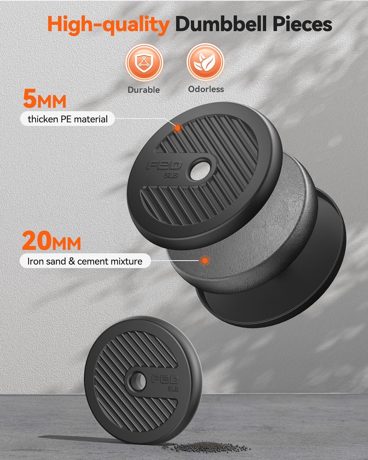Amazon.com : FEIERDUN Adjustable Dumbbells: Infographics