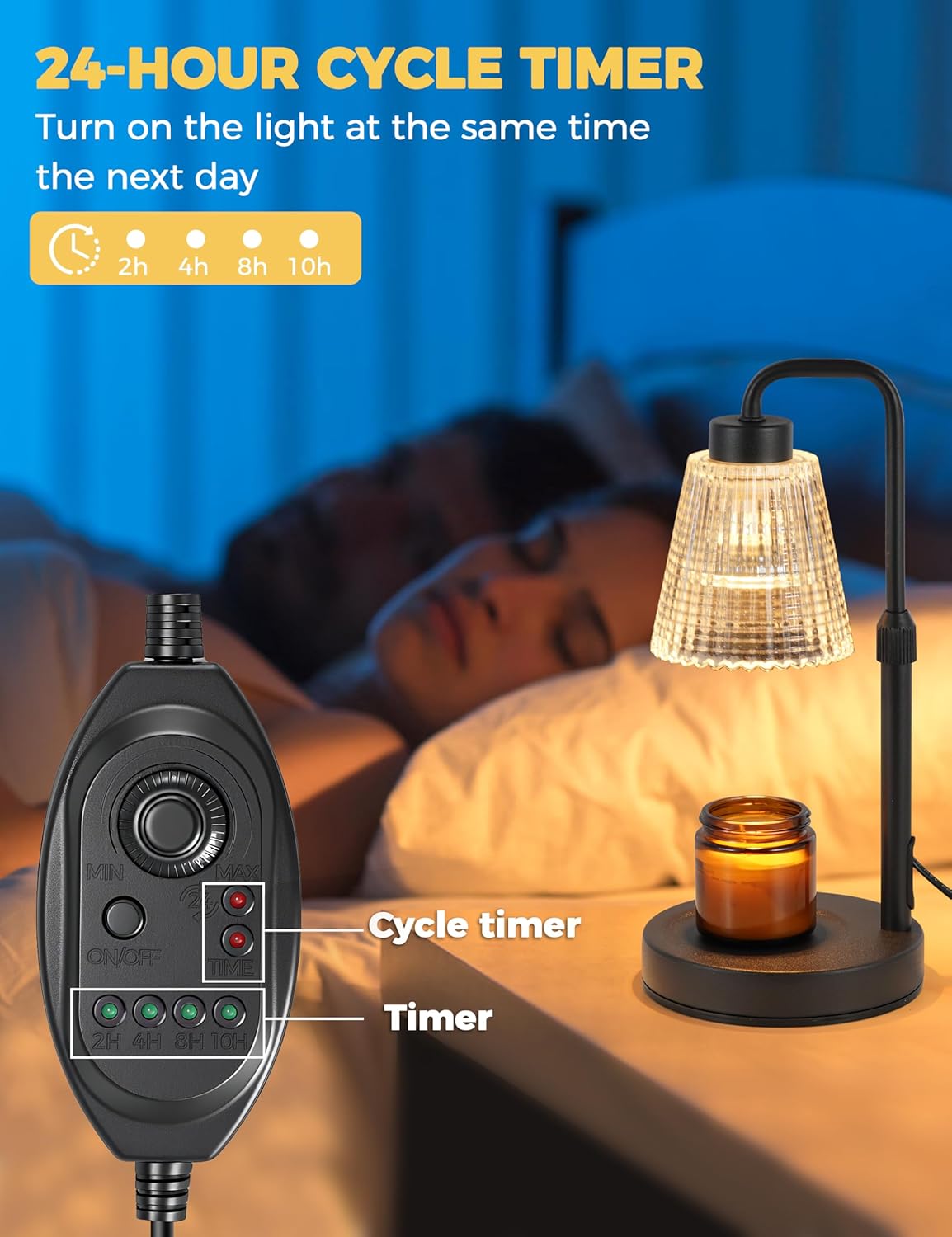 Amazon.com: GODONLIF Candle Warmer Lamp with Timer Dimmable: Infographics
