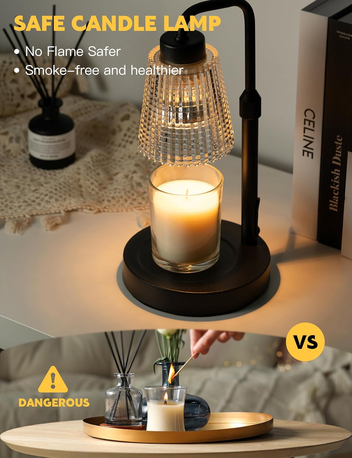 Amazon.com: GODONLIF Candle Warmer Lamp with Timer Dimmable: Infographics