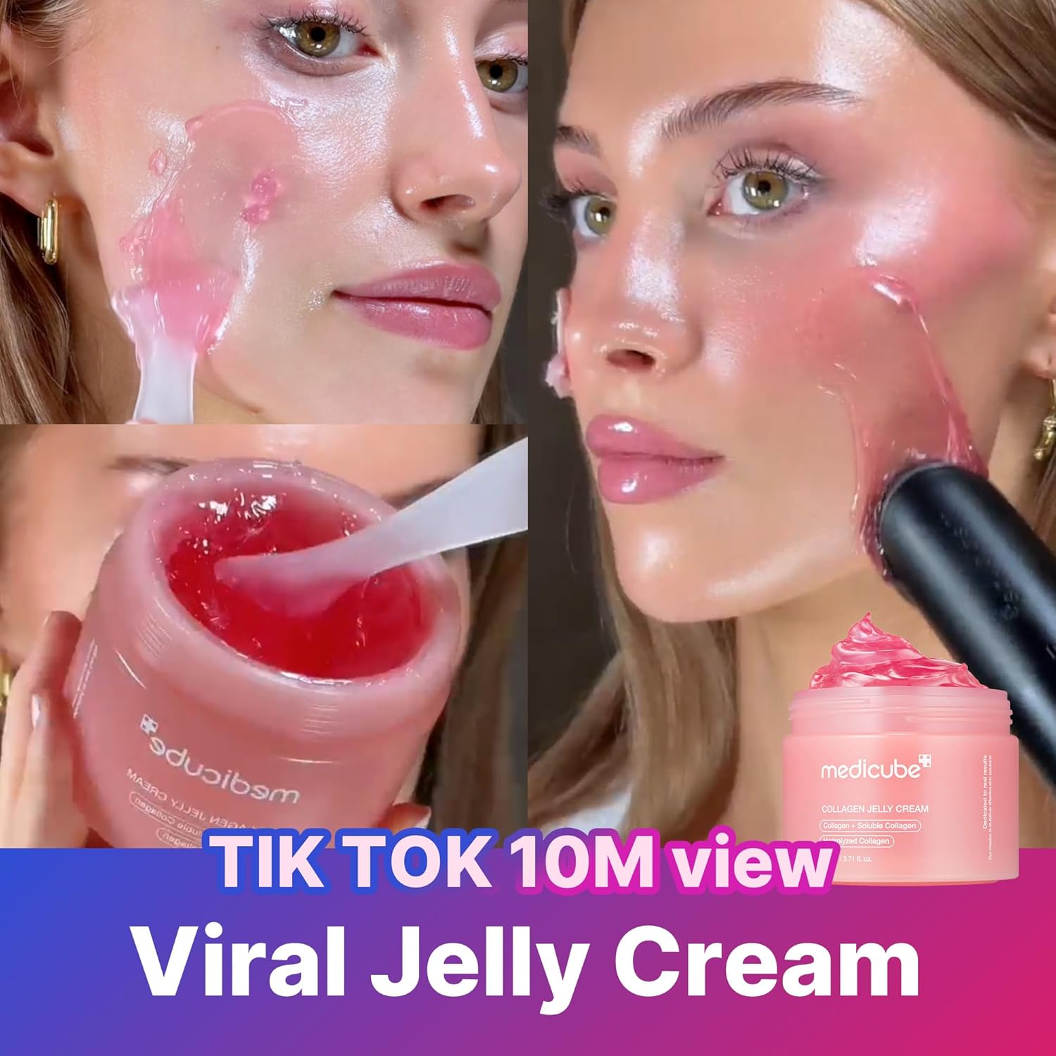 medicube Collagen Jelly Cream- Niacinamide & Freeze-Dried Hydrolyzed Collagen-Boosts…: Single Feature / Benefit Secondary Images