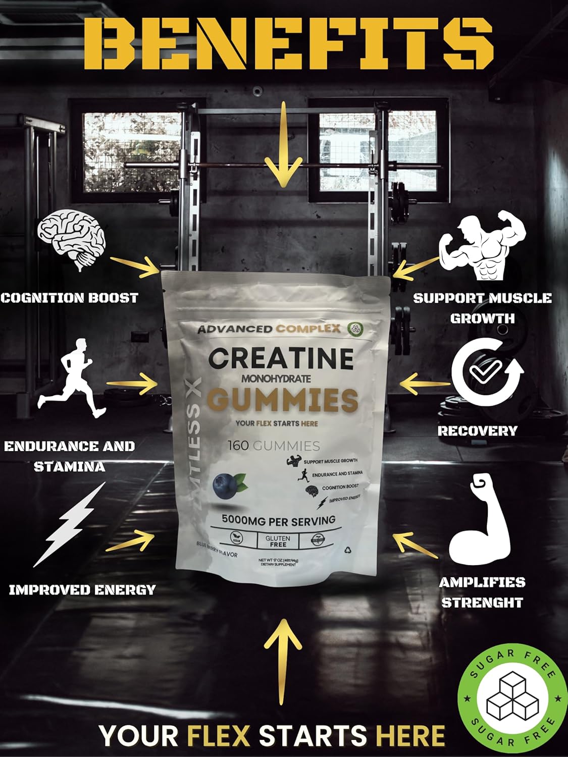 Creatine Gummies: Single Feature / Benefit Secondary Images