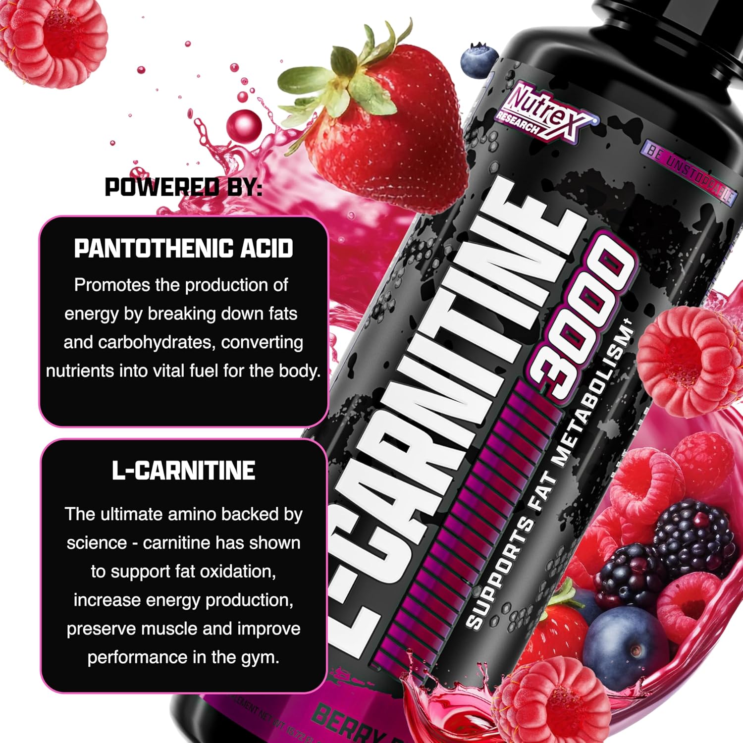 Nutrex Research L-Carnitine 3000 (31 Servings: Single Feature / Benefit Secondary Images