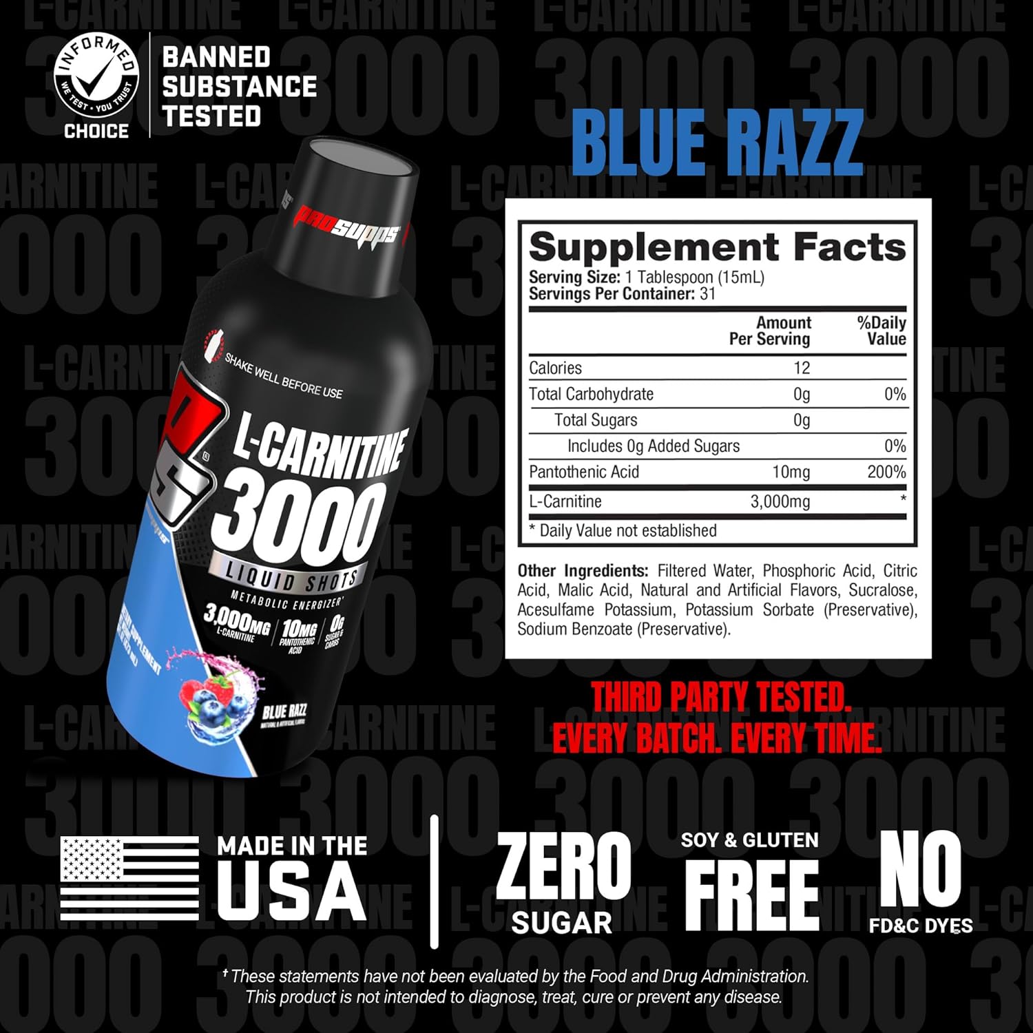 PROSUPPS L-Carnitine Liquid 3000: Single Feature / Benefit Secondary Images