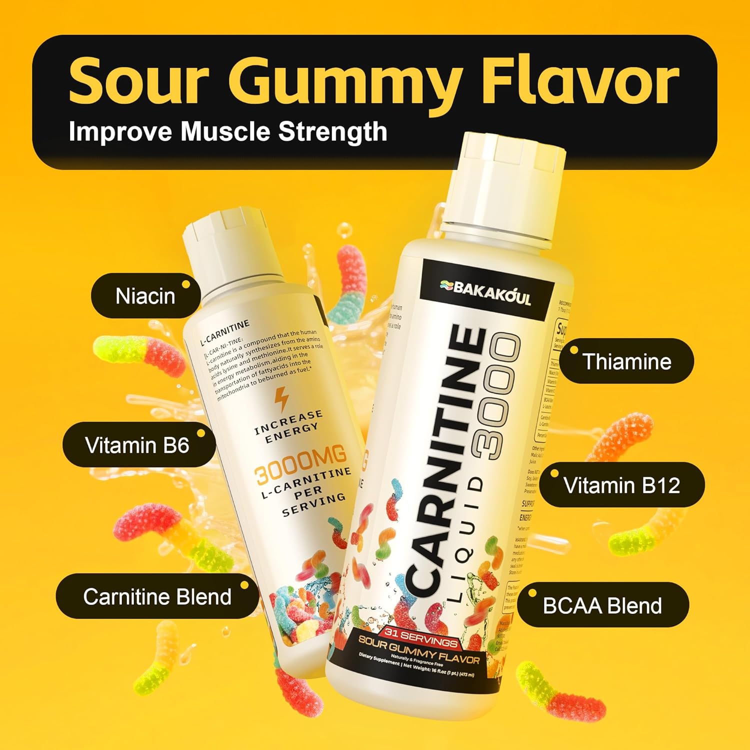 L Carnitine Supplement Liquid 3000 mg: Product Anatomy Secondary Images