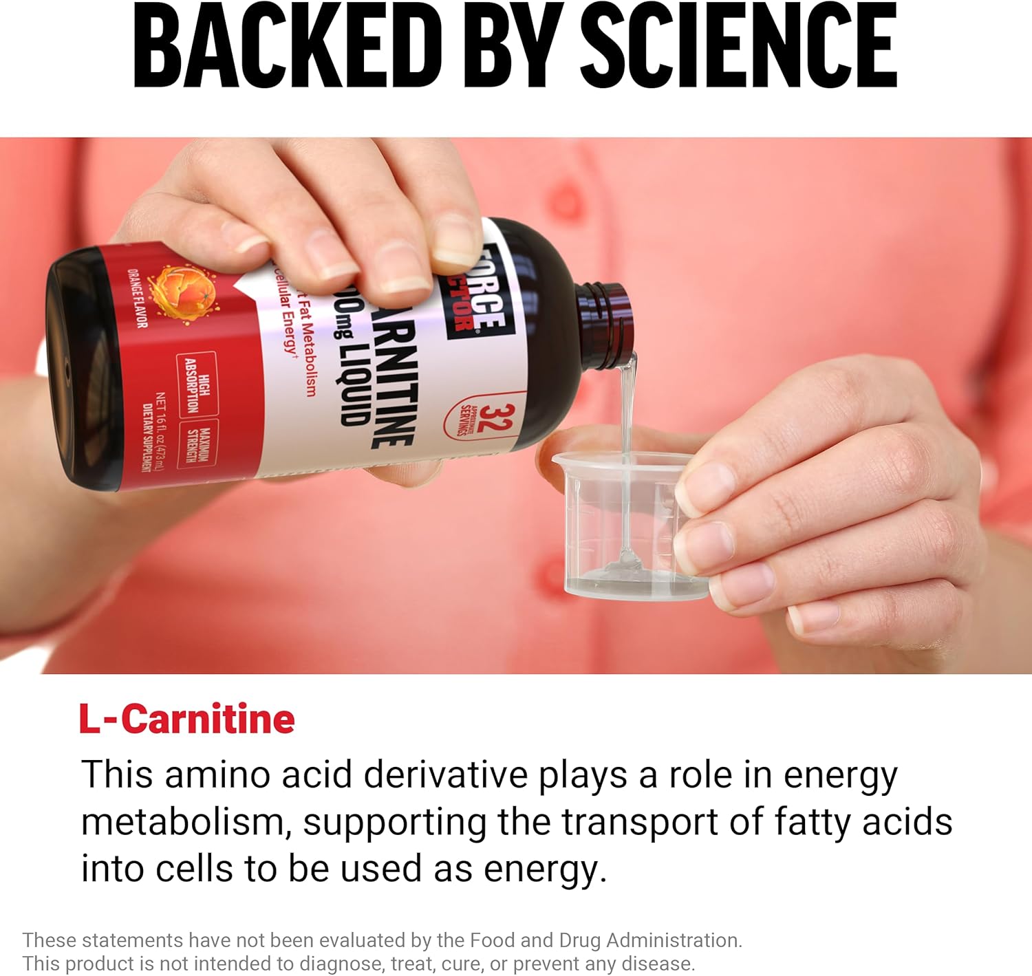 Force Factor L-Carnitine Liquid 3000mg: Single Feature / Benefit Secondary Images