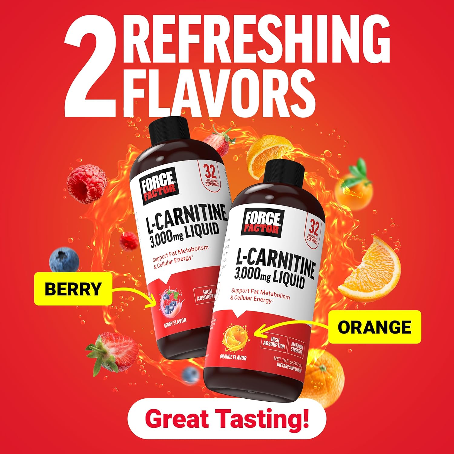Force Factor L-Carnitine Liquid 3000mg: Single Feature / Benefit Secondary Images
