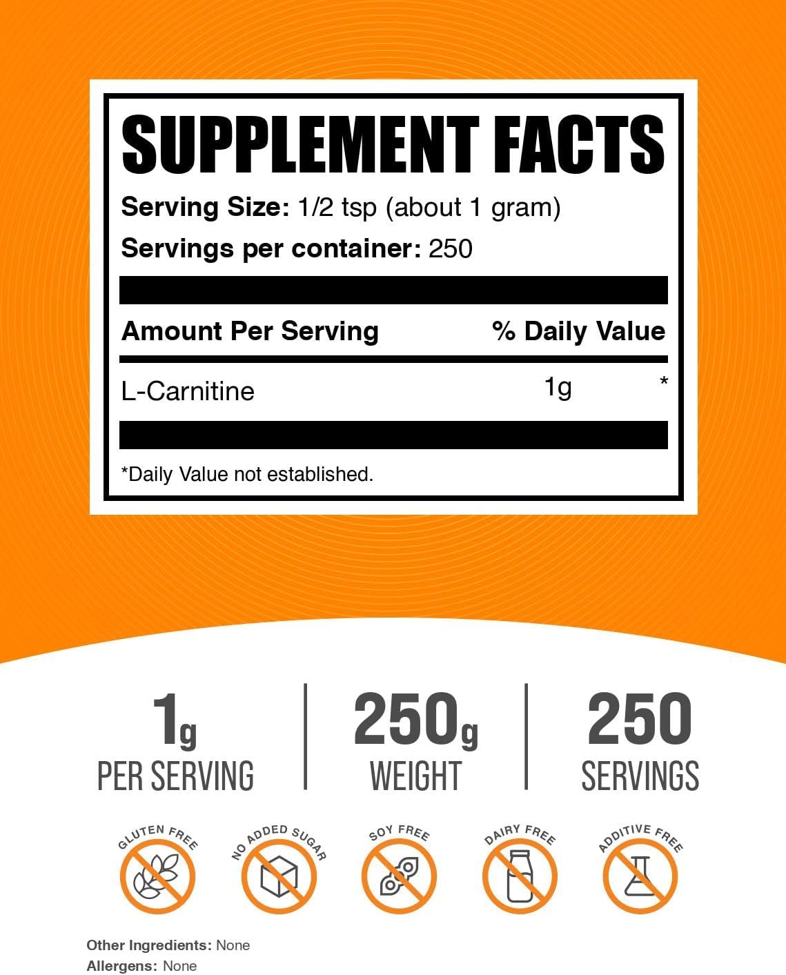 BulkSupplements.com L-Carnitine Powder: Single Feature / Benefit Secondary Images