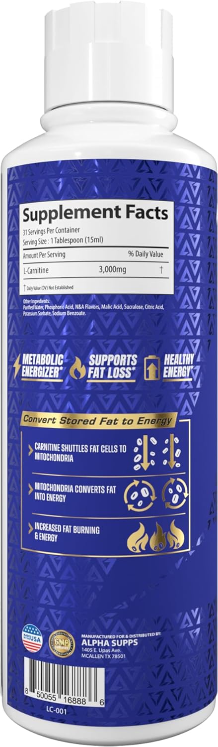 L Carnitine Liquid 3000: Single Feature / Benefit Secondary Images