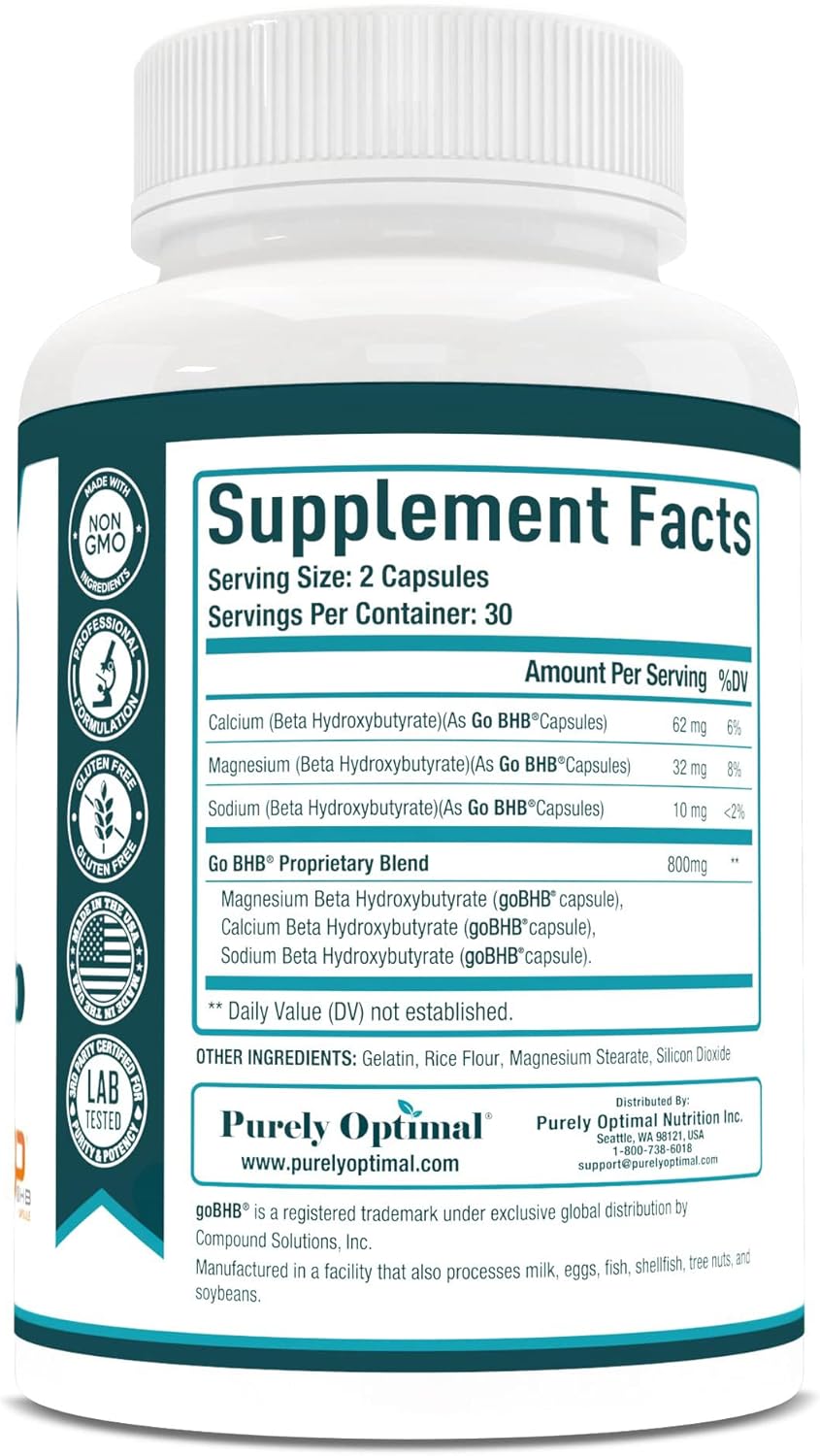 Purely Optimal Keto BHB Exogenous Ketones Supplement: Product Anatomy Secondary Images