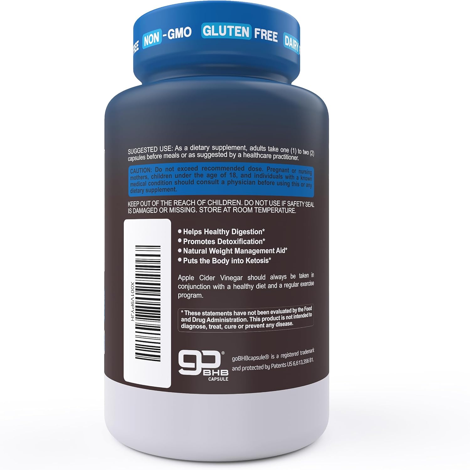 Herbtonics Apple Cider Vinegar with Keto BHB Salts: Single Feature / Benefit Secondary Images