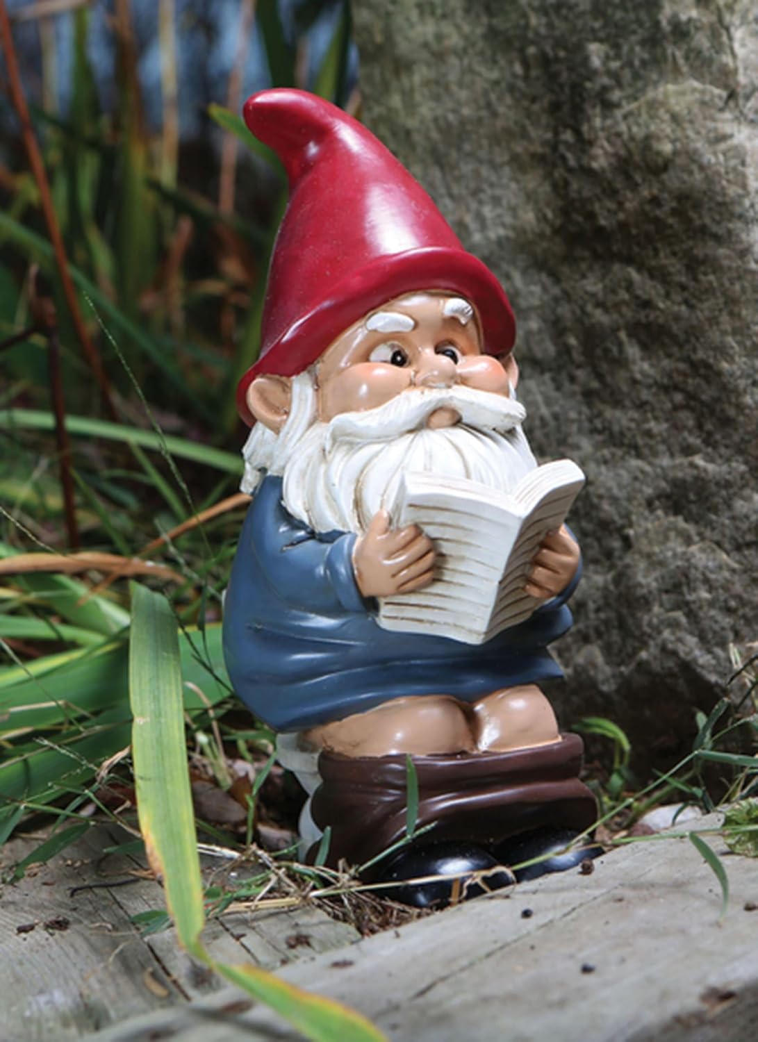 Shows the product in a realistic outdoor setting to demonstrate how it can be used as a decorative element in a garden.