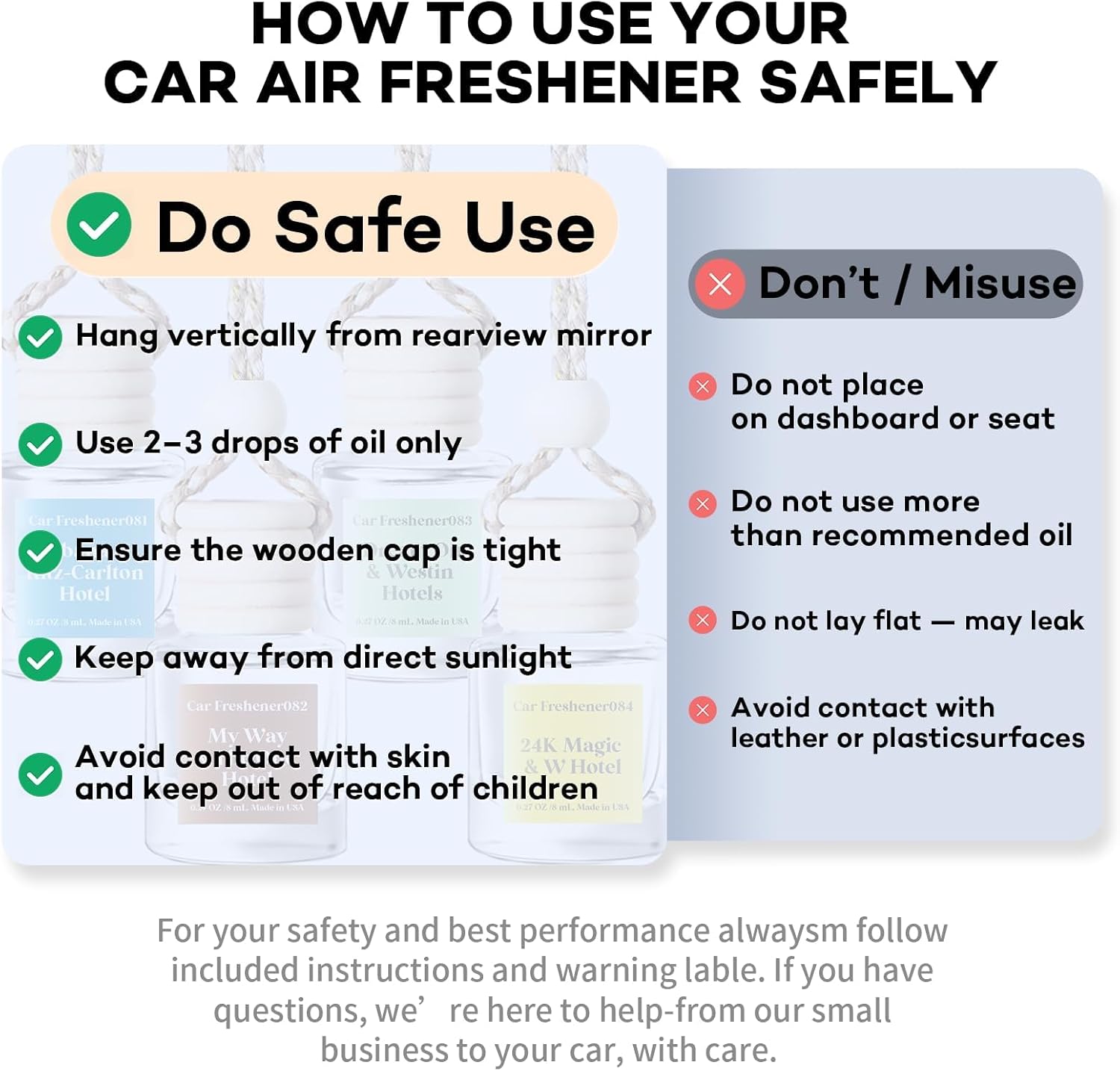 C Classy Car Air Freshener Hanging 2 Pack: Infographics