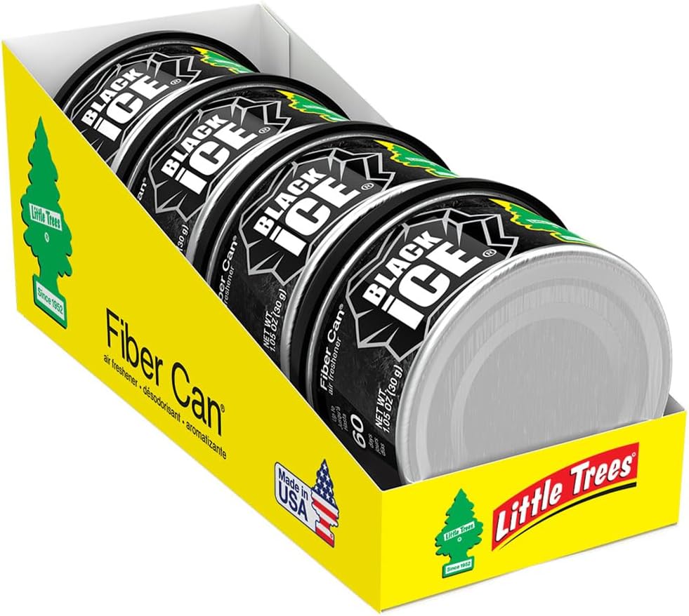 Shows the customer that they receive multiple Black Ice air freshener cans in a single package, emphasizing value and convenience.