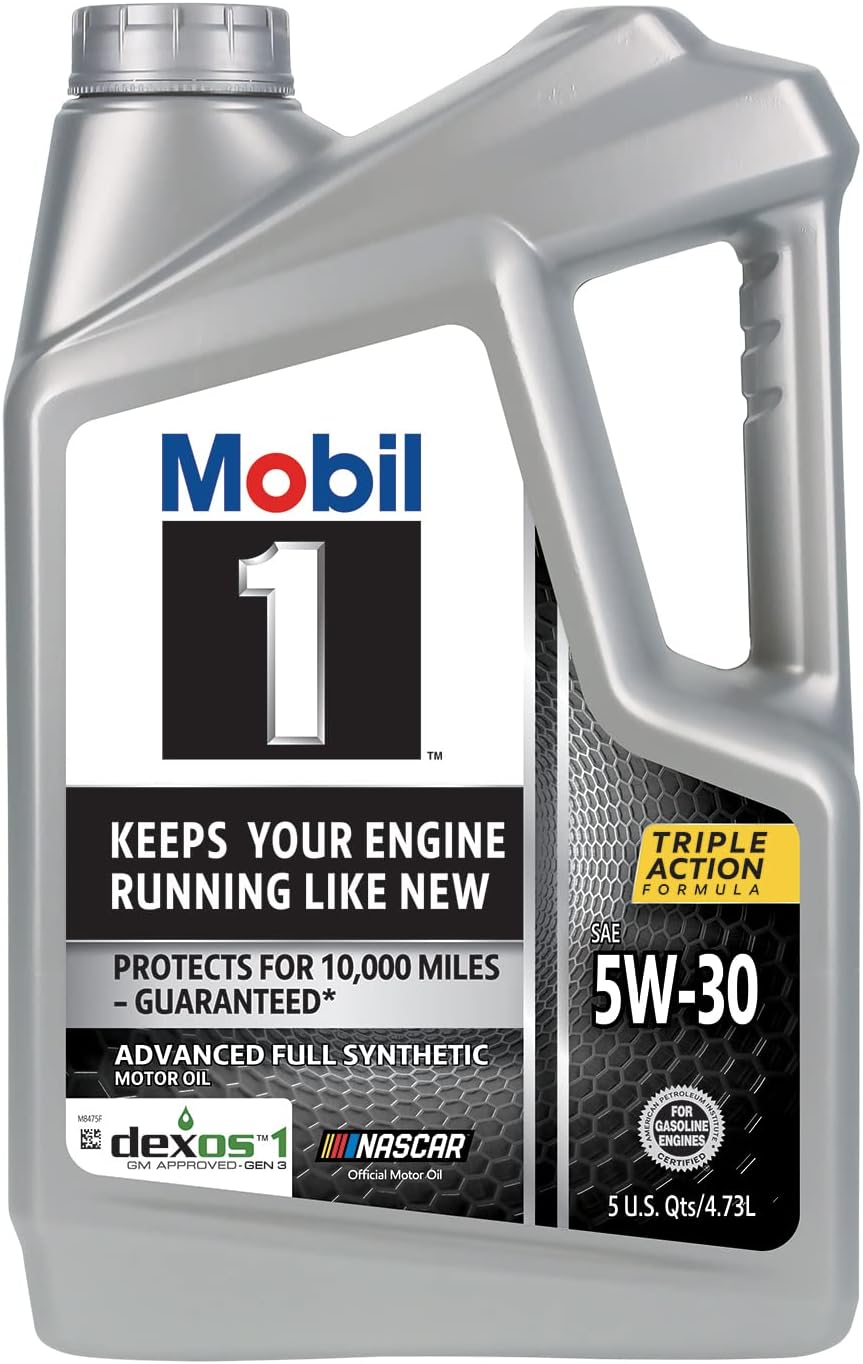Highlights multiple benefits of the motor oil, including keeping the engine running like new and protecting it for 10,000 miles.