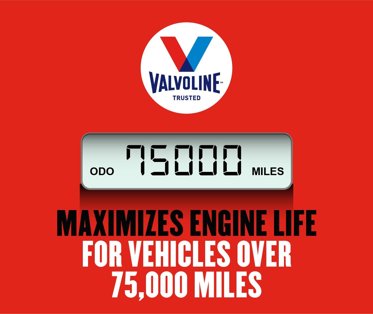 Communicates that the product maximizes engine life for high-mileage vehicles, reassuring customers with older cars that it's effective for their needs.